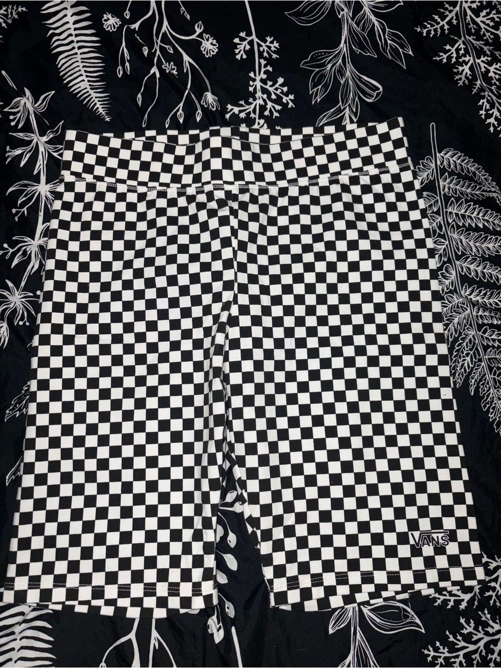 Vans Black & White Checkerboard Bike Shorts